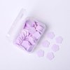 100 Pcs Purple Mini Portable Travel Soap Paper Sheets, Flower Shape Disposable Paper Soap Flakes, Hand Wash Cleaning Washing Hand Toiletry Paper Soap Sheets Foot and Hand Care, Hand Wash