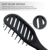 Curved Vent Brush for Blow Drying Styling & Solon Detangling Wet Hair Brush for Long Thick Thin Curly Natural Hair (Black)