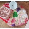 DL-YTG Latch Hook Kits Rug Unicorn Crochet Yarn Cushion Colour Pre-Printed Canvas Cover Rug Needlework DIY Hook and Latch Kit Christmas Home Decoration 30x30cm/12 X12in