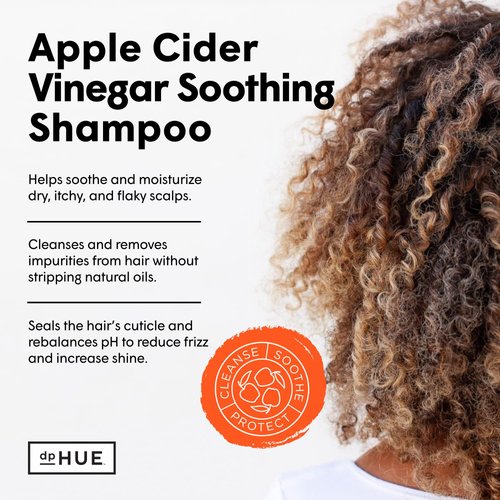 dpHUE ACV Soothing Shampoo, 8.5 Fl Oz - Sulfate Free Dry Scalp Shampoo For Color Treated Hair With Apple Cider Vinegar, Ginger Root, Lavender and Aloe