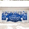 Trgowaul Christmas Garage Door Decorations, Blue Snowflake Holiday Large Christmas Garage Door Cover, Xmas Garage Door Banner, Happy New Year Outdoor Garage Party Supply Photography Background 7x16ft