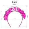 Wecoe 21st Birthday Headband Flower Crown Hot Pink Flower Floral Headband Birthday Crown Tiara Happy 21st Birthday Decoration Gift for Her Party Favors Party Supplies Hair Accessories for Women Girls