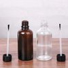 4 Pcs 20ml Empty Refillable Nail Polish Bottles Transparent Glass Nail Varnish Bottles Containers with Brush Cap for Nail Art (20 ml)
