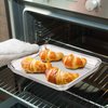 TeamFar Toaster Oven Pans, 9.3'' x 7'' x 1'' Stainless Steel Compact Toaster Oven Tray Ovenware, Healthy & Durable, Roll Edge & Mirror Finish, Easy Clean & Dishwasher Safe-2 PCS