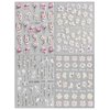 3D Embossed Flower Nail Art Stickers Decals Self-Adhesive Pegatinas Uñas 5D Floral Nail Supplies Nail Art Design Decoration Accessories 4 Sheets