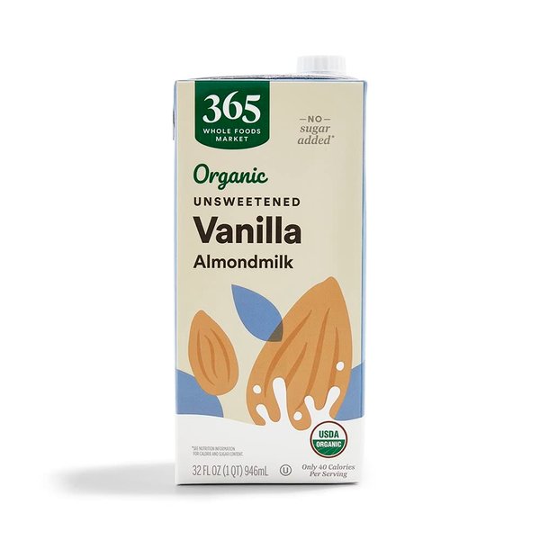 365 by Whole Foods Market, Organic Unsweetened Vanilla Almond Milk, 32 Fl Oz