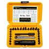 Chapman MFG 7331 All-Purpose Standard Screwdriver Set - Includes Phillips, SAE Allen Hex & Slotted/Flathead Bits - Complete Set Offers 24 USA Made Insert Bits + Mini Ratchet Hand Tool (Yellow Case)