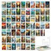 SHOXREM National Parks Theme Postcard Set: Retro Travel Posters Wall Decoration - 63 Abstract U.S. Parks Illustrations, 4" W x 6" H