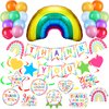 JellyArch Thank You Banner Thank You Sign Employee Appreciation Decorations Kit Thank You Teachers Banner Balloon Hanging Swirls Staff Appreciation Banner Employee Appreciation Party Supplies Decorate
