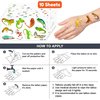 100 PCS Gecko Lizard Temporary Tattoos Themed Birthday Party Decorations Supplies Favors Decor Cute Leopard Reptile Chameleon Tattoo Stickers Gifts For Game Kids Boys Girls Classroom School Prizes