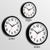DAXSMY Wall Clock, Analog Clock 10 Inch, Silent Non-Ticking Wall Clocks Battery Operated Decorative for Kitchen, Office, Bedroom, Bathroom(Black)