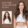 GOO GOO Clip in Hair Extensions Real Human Hair, 22inch 120g 7Pcs, 2C/4E/6C Brown Sugar Swirl Highlights, Remy Human Hair Extensions Clip ins for Women, Natural Human Hair