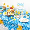 Glimin 44 Pcs Duck 1st Birthday Decorations Yellow Duck Balloon Rubber Duck Latex Balloon Animal Foil Balloon One Birthday Cake Topper Duck Party Tablecloths Duck Party Decor for Boys Girls(Fresh)