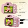SVZIX Children's Digital Camera, Mini Dual Camera Rechargeable Children's Camera Gift, Aged 3 to 9 Years Old, 8 Million high-Definition Video 2-inch Outdoor Game Screen,32GB Card/Pink