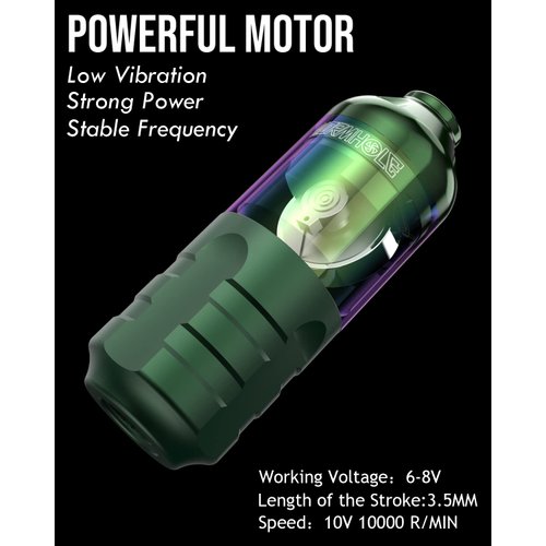 Wireless Tattoo Kit-Wormhole Tattoo Pen, Cordless Tattoo Pen Kit for Beginner, Complete Tattoo Kit with Tattoo Cartridge Needles Tattoo Ink, 1200mAh Tattoo Power Pack