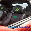 QOMAGO 2PCS Universal Car Headrest Covers Car Seat Head Rest Cover Protector Soft and Comfortable Compatible with Challenger Charger（Green）