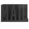 MyGift Modern Black Metal Mail Holder Countertop Organizer with Cutout Mail Lettering Design, Office Desktop Envelope and Document Storage Rack