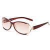 Incredible Bargains The Claire Sun Readers for Women Oval Reading Glasses Trendy Readers Sunglasses + 2.25 Brown and Gold