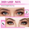 DIY Lash Extension Kit, 280pcs Individual Volume Lashes Cluster 9-16mm Mix Lash Clusters with Lash Bond and Seal and Lash Applicator Tool for DIY Eyelashes Extensions(Style-D30 D40)