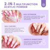 SAVILAND Acrylic Nail Kit with Drill: Clear/Pink/White Beginner Nail Kit Acrylic Set, Professional Acrylic Powder and Liquid Set Cuticle Oil for Nail Extension Home DIY Easy to Use Acrylic Kit