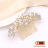 Ammei Headpiece Rose Gold Wedding Hair Comb With Pearls and Crystals Wedding Hair Accessories Bridal Headpiece Or For Parties (Gold)