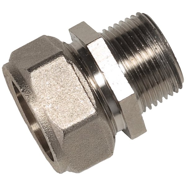 Maxline M8003 Straight Fitting for 3/4-Inch Tubing with 3/4-Inch Male NPT Thread