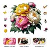 NIUNIUAMY Wooden Puzzle, Multi-Color Peony Flower, Adult Wooden Puzzle, Colorful Wood Carving Puzzle Designed for Family and Friends, 11 * 11 inches, 200 Pieces (Medium)