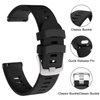 ISABAKE Watch Band for Garmin Forerunner 245/245 Music/Forerunner 645/645 Music,Compatible with Garmin Vivoactive 3 /Venu Sq/Vivomove HR，20mm Soft Silicone Replacement Wristbands (Black)