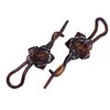 Parcelona French Rose Flower Twist N Clip Set of 2 Cellulose Acetate Shell Hair Clip Barrette