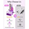 Subay Nail Drill Machine Electric File, Portable for Acrylic Gel Dip Powder Nails, All in One Nail Drill Kit for Manicure Pedicure, Nail Set with Everything, Purple