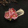 Lurrose Japanese Kimono Flower Hair Clip Kimono Hair Accessories Flower Hair Tie Band Clip for Women Girls Chinese Hair Decor (Pink)