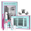 DIY Lash Extension Kit 144PCS Eyelash Clusters Individual Lashes Extensions Kits With Cluster Lashes Wispy,Lash Bond & Seal, Lash Remover,Applicator at Home Lash Extensions Kit(SMH,C-Mix8-16mm kit)