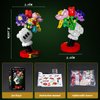 AobiKSEY Flowers Bouquet with Unique Display Stand Building Set, Artificial Flroals Building Set Ideas Gift for Mothers & Valentines Day, Wildflower Building Kits for Home Decoration, Presents 6+ Year