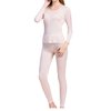 Grenasasilk Womens Silk Long Underwear Mulberry Silk Long Johns Silk Thermal Underwear Sets Cold Weather Base Layer (S, Flechcolor)