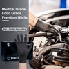 FINITEX - Black Nitrile Disposable Gloves, 5mil, Powder-free, Medical Exam Gloves Latex-Free 100 PCS For Examination Home Cleaning Food Gloves (Small)