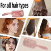 Curved Vented Detangling Hair Brushes, Wet Dry Detangler Hair Brushes, Fast Drying Styling Massage Hairbrush for Women, Men or Kids,WARM EF Detangling Brush for Long,Thick,Tangled Hair (pink)
