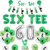 kreat4joy Golf 60th Birthday Party Decorations, 60th Birthday Decorations for Women Men Golf Balloon Glitter Banner Garland Cake Topper for 60th Sixtee Golf Party Supplies