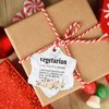Madcolitote Vegetarian Definition Ornament for Christmas Tree Decor Vegan Personalized Christmas Ornaments 2024 Funny Vegetarian Word Meaning Ceramics Souvenir Gifts for Vegetarian 3 Inch