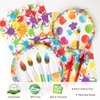 DECORLIFE Paint Party Supplies Serve 24, Paint Party Decorations Plates and Napkins Sets, Art Birthday Party Decorations for Kids Adults, 96 PCS