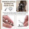 Wokape 80Pcs 3 Inch French Barrette Hair Clips, 80mm Metal Blank Hair Clips for Salon and Women Girls Hair Bows DIY Projects