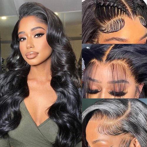 CUMASE 200 Density HD Lace Front Wigs Human Hair 13x6 Lace Front Wigs Human Hair Body Wave Lace Front Wigs Human Hair Glueless Body Wave Lace Frontal Wig for Women 22 Inch