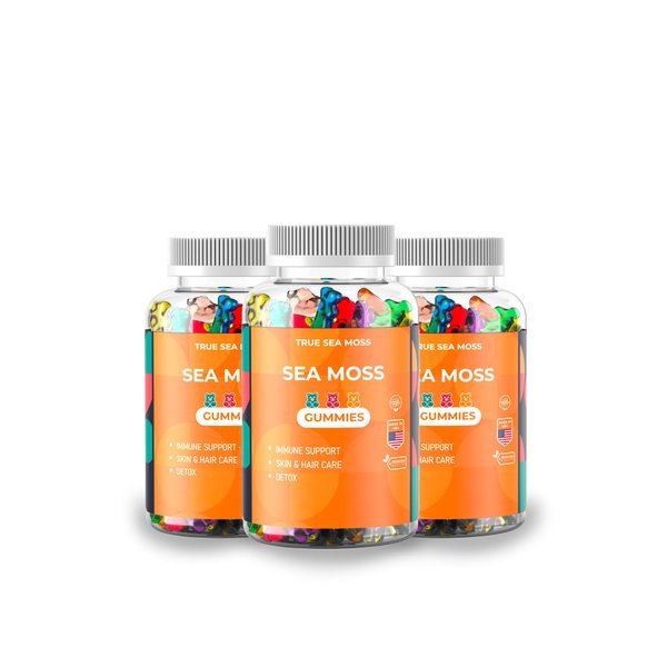 Sea Moss Gummies for Adults & Kids, Contains Irish Sea Moss + Burdock Root + Bladderwrack + Sodium, 60 Gummies for Immune, Healthier Skin & Hair, Great for Kids & Adults, Made in USA (3)