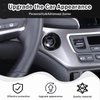 HIRUFAIT Engine Start Stop Switch Button Frame Trim for Honda Pilot 2016-2022/ Ridgeline 2017-2023/ Passport 2019-2023, ABS Material Start Stop Push Button Ring Sticker (Glossy Black)