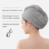 AGKXHDEC 2 Packs Microfiber Towel, Hair Turbans for Wet Hair, Drying Hair Wrap for Women (Gray,Gray)