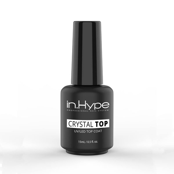 IN.HYPE Gel Top Coat UV/LED Cured (Crystal Top) with UV filter - No wipe