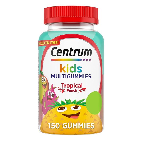 Centrum Kids Multivitamin Gummies, Tropical Punch Flavor Made With Natural Flavors, 150 Count, 150 Day Supply