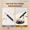 MelodySusie Nail Drill Holder, Nail Drill Pen & Bits Stand,10 Holes Acrylic Nail Drill Bits Holder, Professional Nail Drill Organizer PC120I,PC120B,PC180F,PC180E,PC150C,PC120B,PM170F