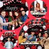 Red and Black Party Decorations for Women Men Boys Girls, Black and Red Birthday Decorations with Happy Birthday Banner Backdrop Tablecloth Red Star Balloons Black Fringe Curtains Party Supplies