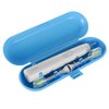 CM 2 Pcs Plastic Travel Case Toothbrush Carrying Case Holder Container Compatible with Oral B Pro, Sonicare and Other Electric Toothbrush (Blue & Pink)
