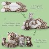 MaoGoLan Cheetah Stuffed Animals with Babies,4 Pcs Leopard Stuffed Animal for Girls,Mama and Baby Cheetah Plush,Leaopard Plush with 3 Cubs for Kids Birthday Gift